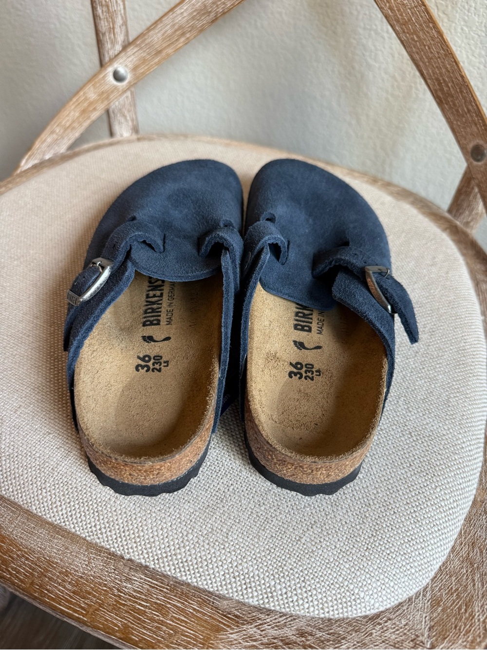 Birkenstock Boston suede clog new navy - Picture 5 of 6